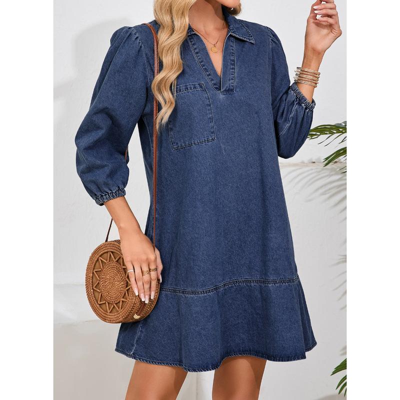 Eleanor Denim Babydoll Dress