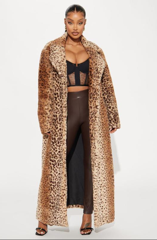 Valentina Leopard Faux Fur Coat