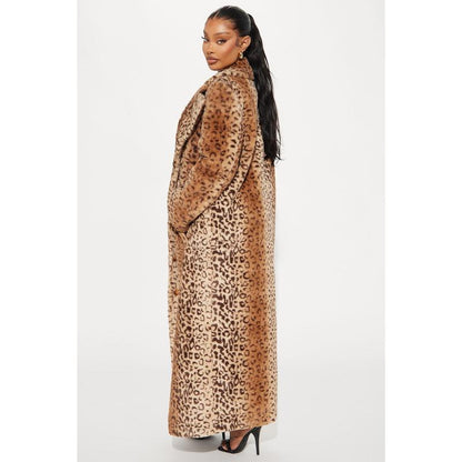 Valentina Leopard Faux Fur Coat