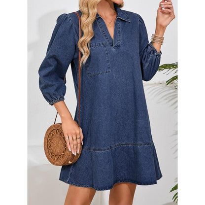 Eleanor Denim Babydoll Dress