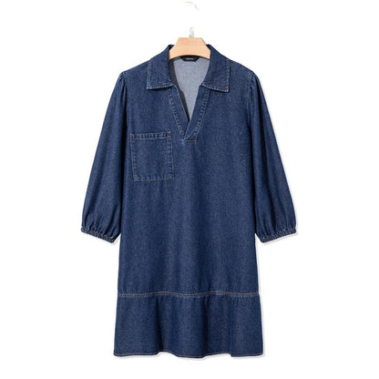 Eleanor Denim Babydoll Dress