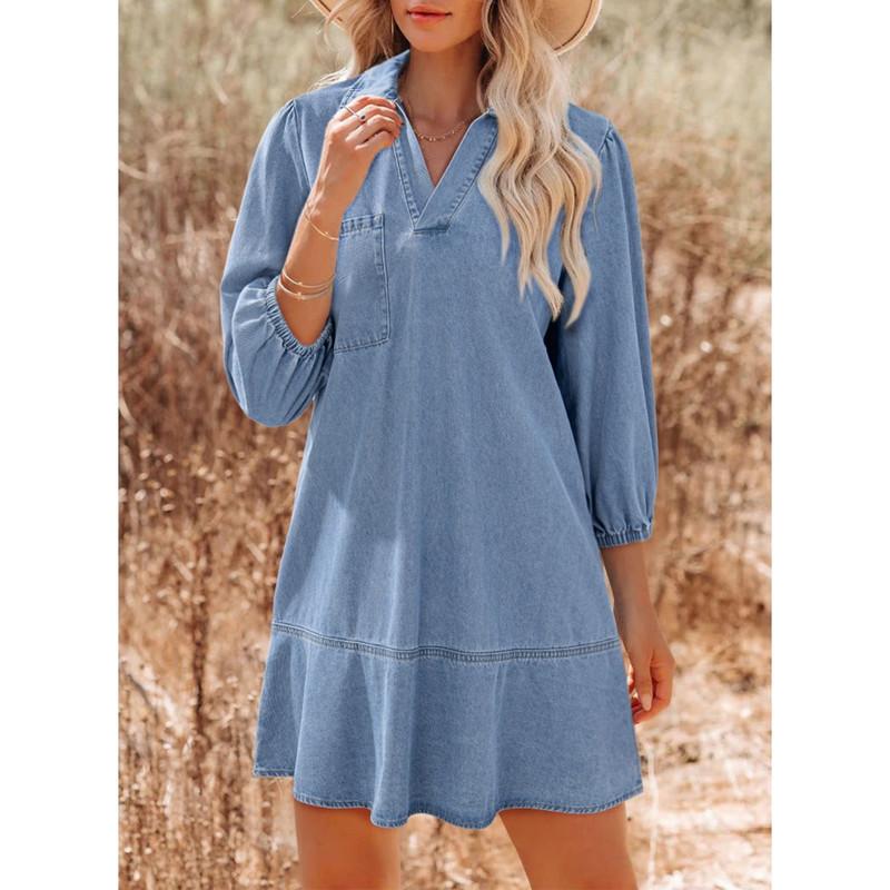 Eleanor Denim Babydoll Dress