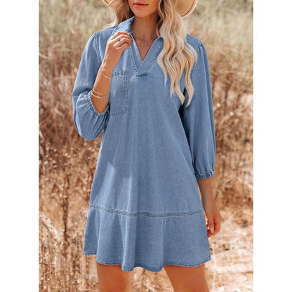 Eleanor Denim Babydoll Dress